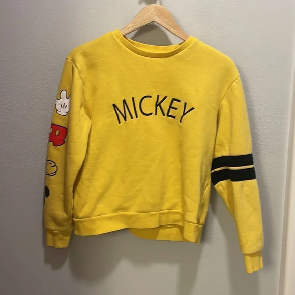 DISNEY Mickey Mouse woman’s yellow sweatshirt - Picture 2 of 11